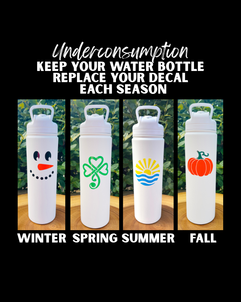 Seasonal Decals - Custom Stickers for Underconsumption Core Water Bottles