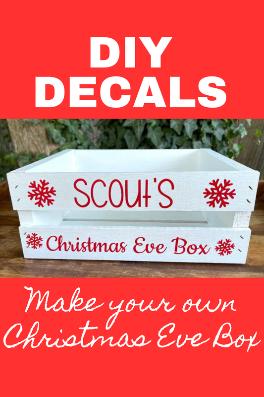 Christmas Eve Box Personalized Decals Vinyl Stickers - Custom Holiday Crafts - DIY Projects