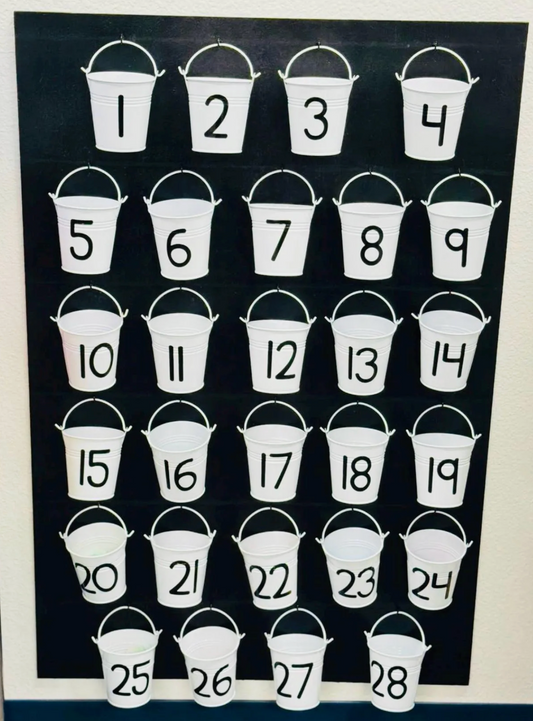Bucket Filler Number Decals Primary Font - Vinyl Stickers for Classrooms, Teacher Organization, Back to School, Kindergarten, 1st, 2nd Grade