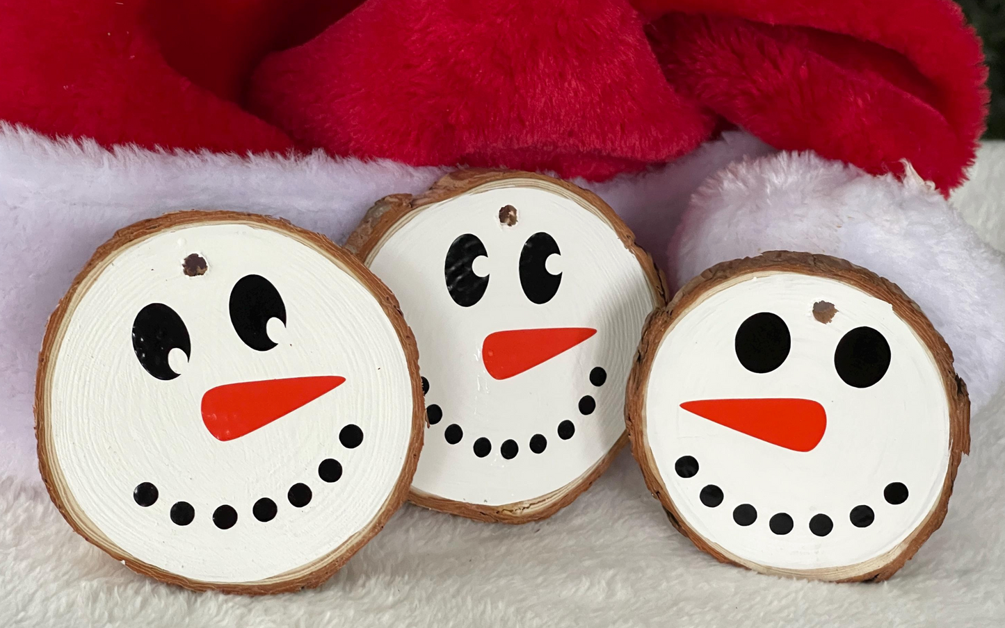 Snowman Face Decals Set of 12 - Vinyl Stickers for Winter Crafts, Christmas Ornaments, Mugs, Cups, Glasses - DIY Projects