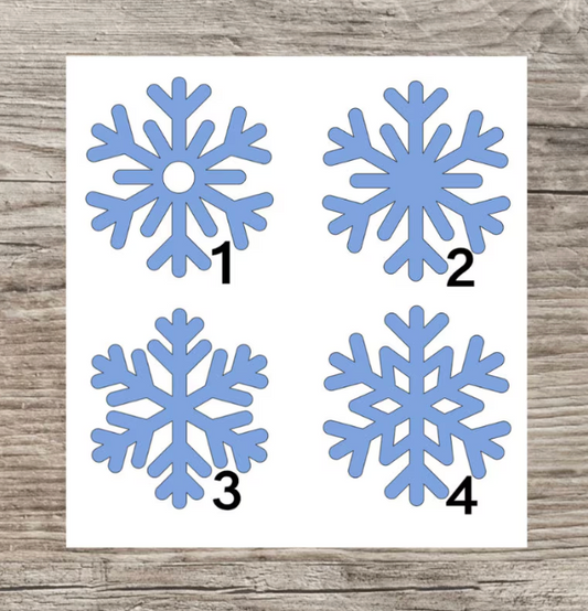 Snowflake Decals - Vinyl Stickers for Winter Crafts, Christmas Ornaments, Party Decorations, Water Bottles - DIY Projects & Gifts