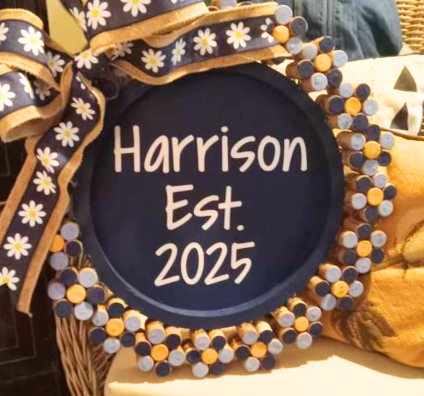 Custom 3 Line Decals - Personalized Vinyl Stickers - Waterproof Words for Signs, Wreaths, Crafts, DIY Projects