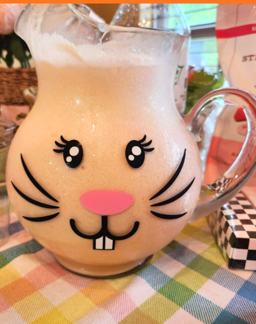 Easter Bunny Rabbit Face Decals - Vinyl Stickers for Spring DIY Crafts - Bucket, Pail, Wine Glass, Mug