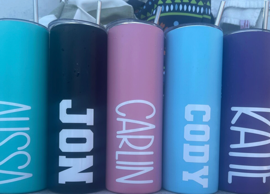 Name Decals - Personalized Vinyl Stickers - Custom Word Labels for Cups, Tumblers, Water Bottles, Back to School Supplies