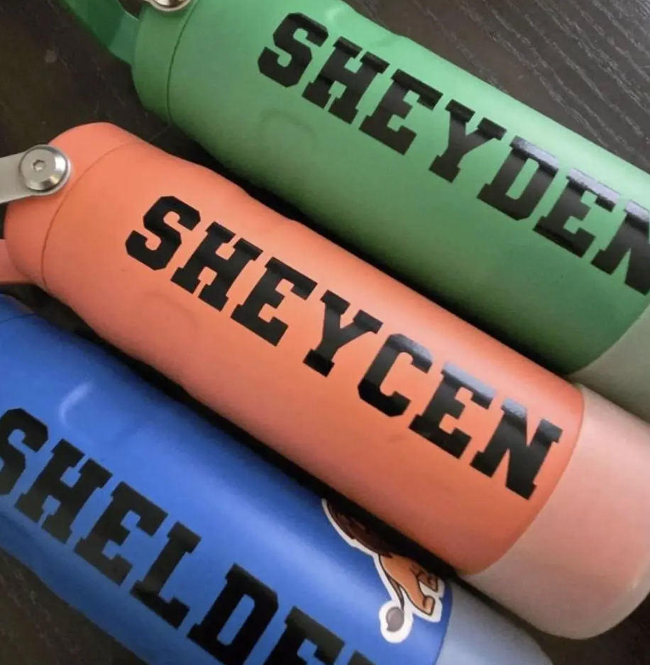 Name Decals - Personalized Vinyl Stickers - Custom Word Labels for Cups, Tumblers, Water Bottles, Back to School Supplies