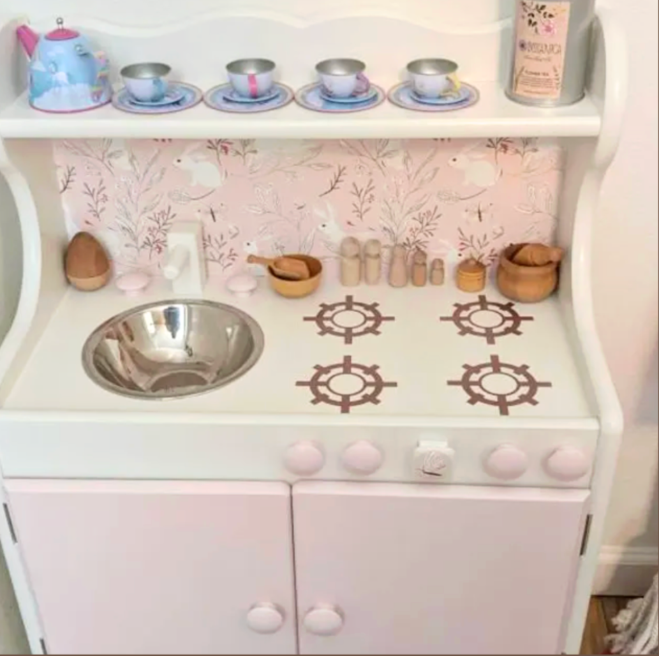 Kid's Play Kitchen Gas Stove Burner Decals - Replacement Vinyl Stickers - Playroom,  Preschool, Kindergarten Home Center - DIY Makeover