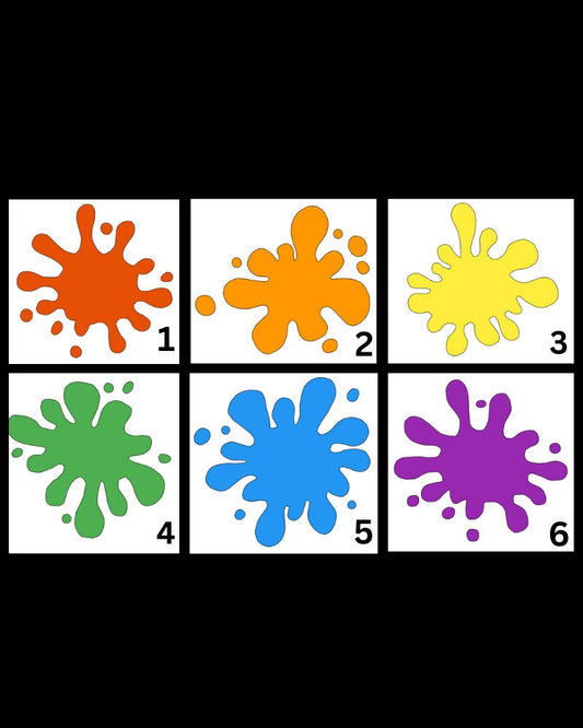 Paint Splatter Decals for Classroom Table Colors, Line Up Floor Dots, Sit Spots, Caddies, Signs, Art Teachers