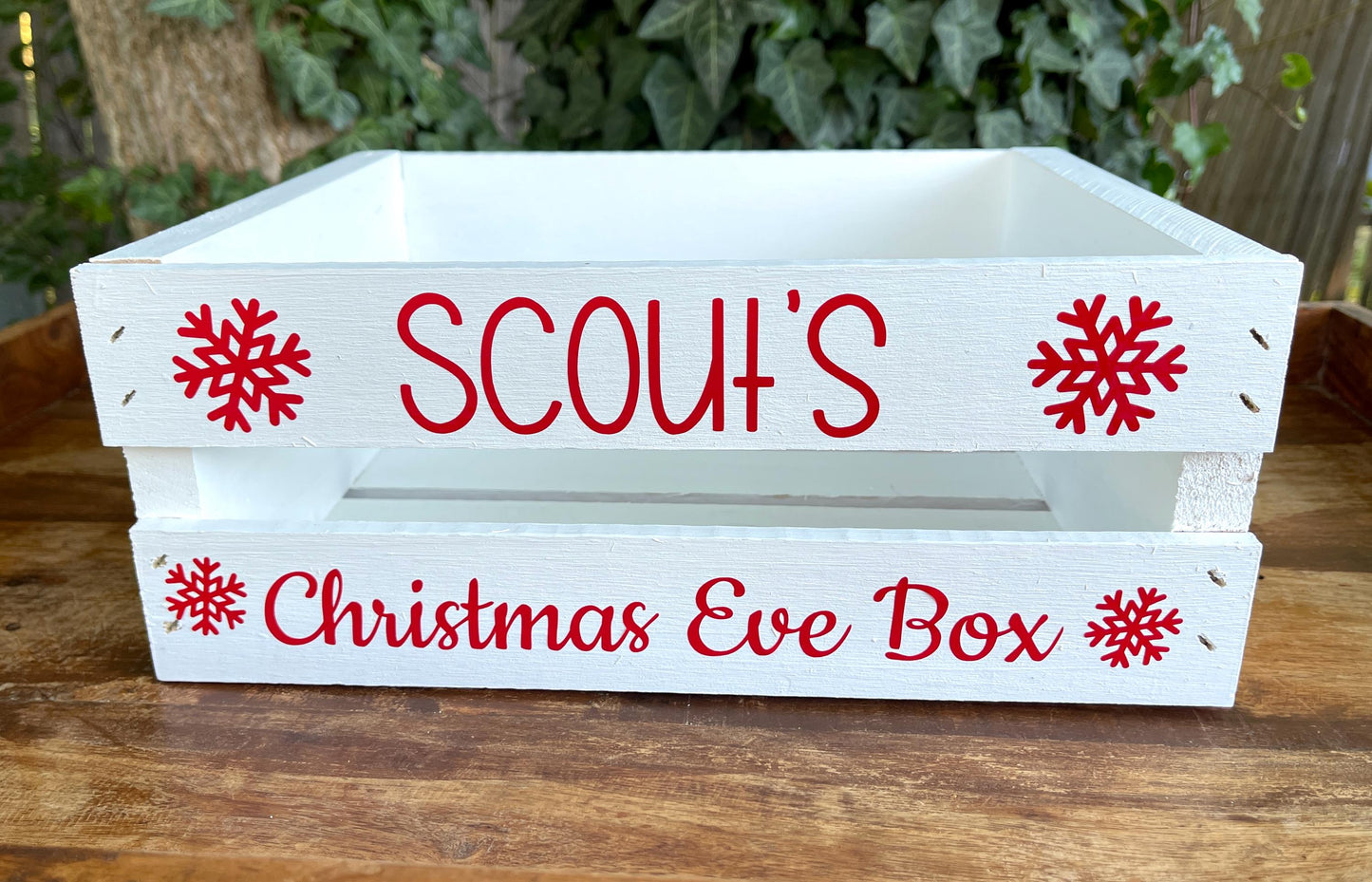 Christmas Eve Box Personalized Decals Vinyl Stickers - Custom Holiday Crafts - DIY Projects