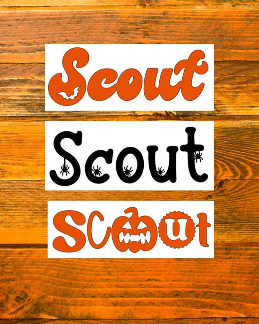 Halloween Name Decals - Personalized Vinyl Stickers for Fall Parties, Tumblers, Water Bottles, School Celebrations, DIY Projects & Crafts