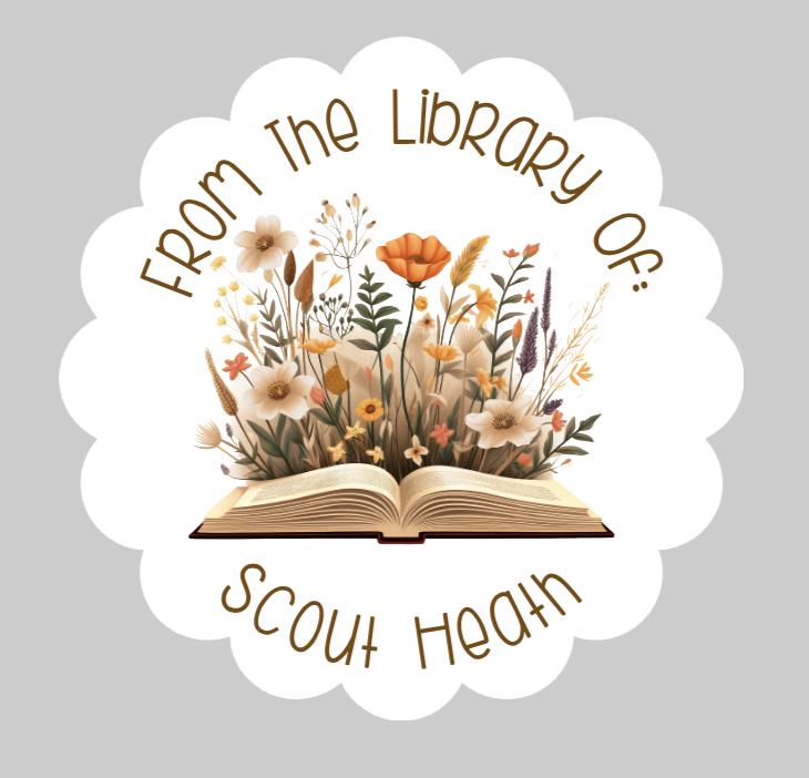 This Book Belong To Stickers - Personalized Floral From the Library of Labels - Classroom, Teacher, Librarian, Book Club, Student