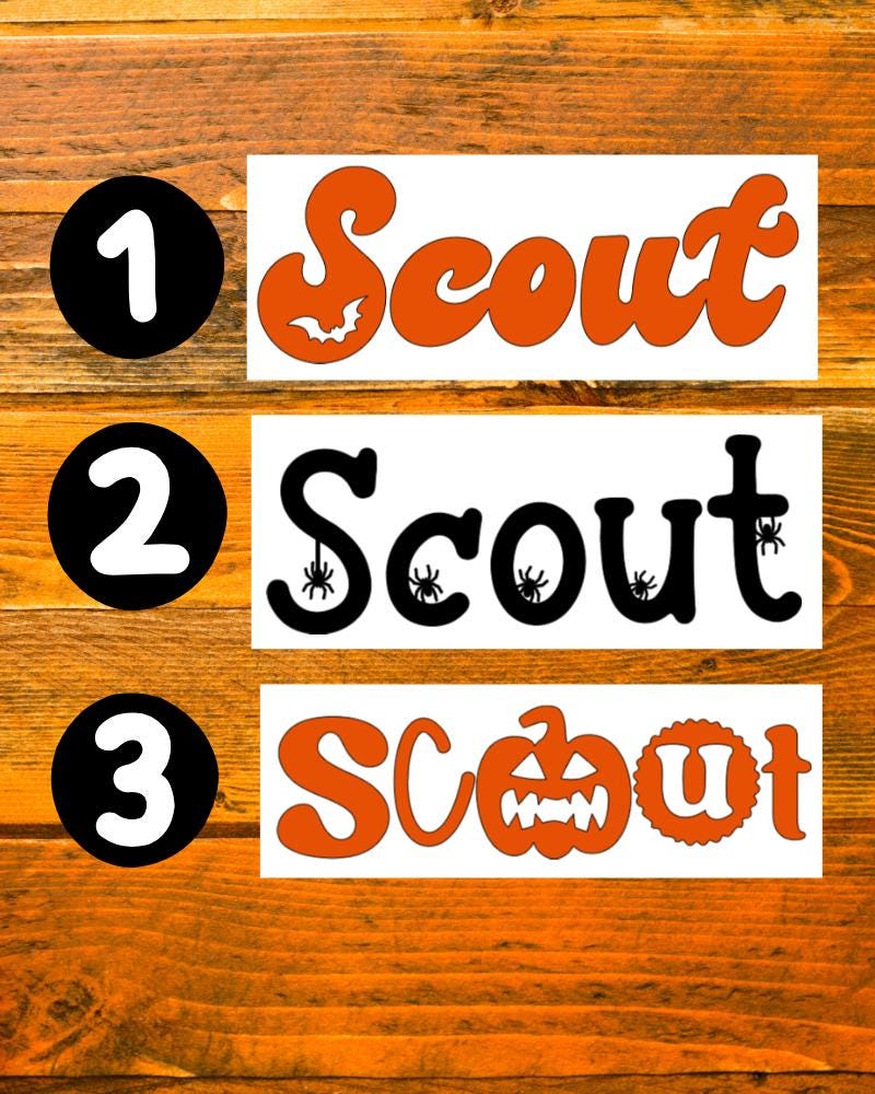 Halloween Name Decals - Personalized Vinyl Stickers for Fall Parties, Tumblers, Water Bottles, School Celebrations, DIY Projects & Crafts