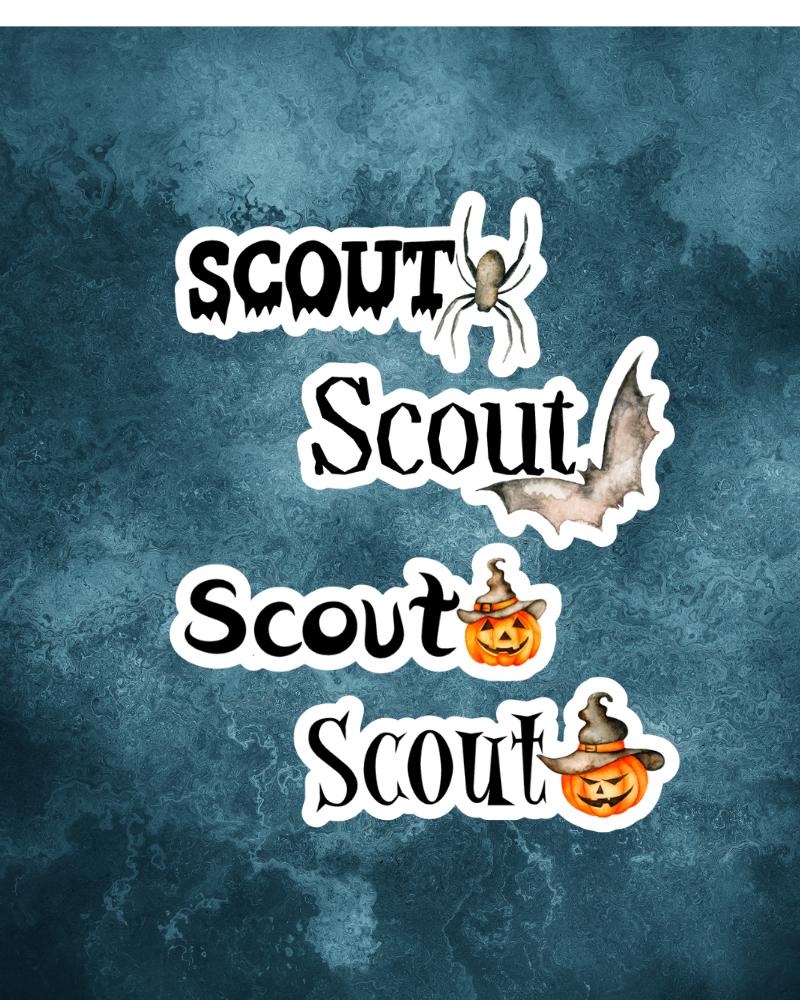 Halloween Name Stickers-Set of 5 Personalized Waterproof Labels-Water Bottles, Tumblers, Party Favors, Gifts, DIY Projects & Crafts