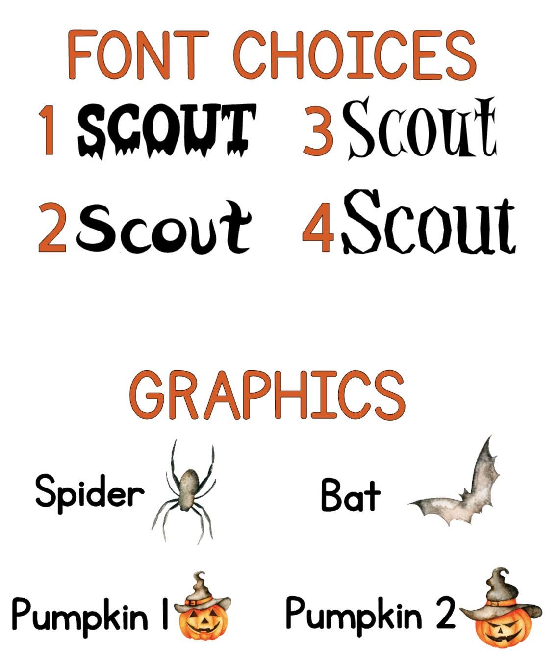 Halloween Name Stickers-Set of 5 Personalized Waterproof Labels-Water Bottles, Tumblers, Party Favors, Gifts, DIY Projects & Crafts