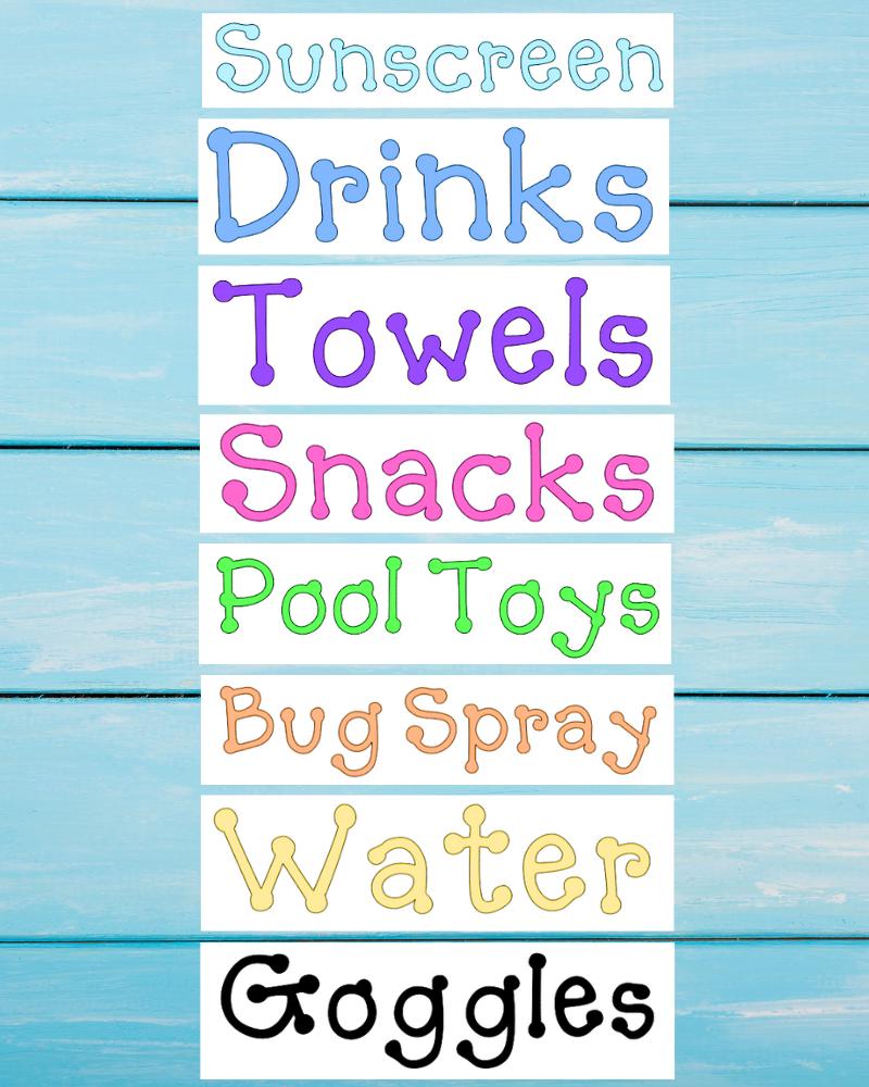 Summer Decals - Pool Party Vinyl Stickers - Personalized Word Labels for Birthday Decorations, DIY Projects, Crafts