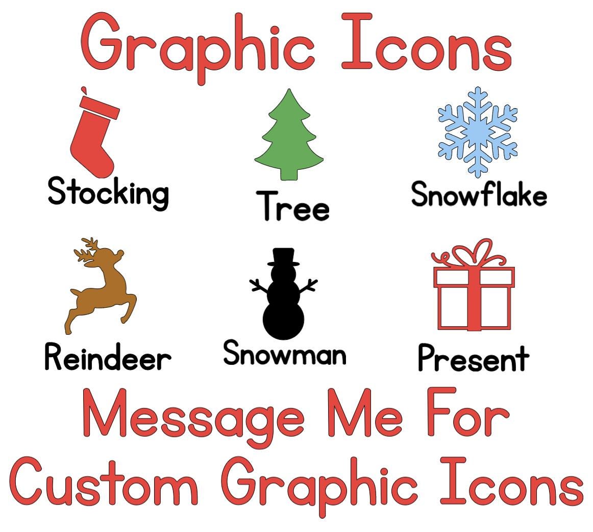Christmas Name Decals - Personalized Vinyl Word Stickers for Holiday Parties, Tumblers, Water Bottles, School Celebrations