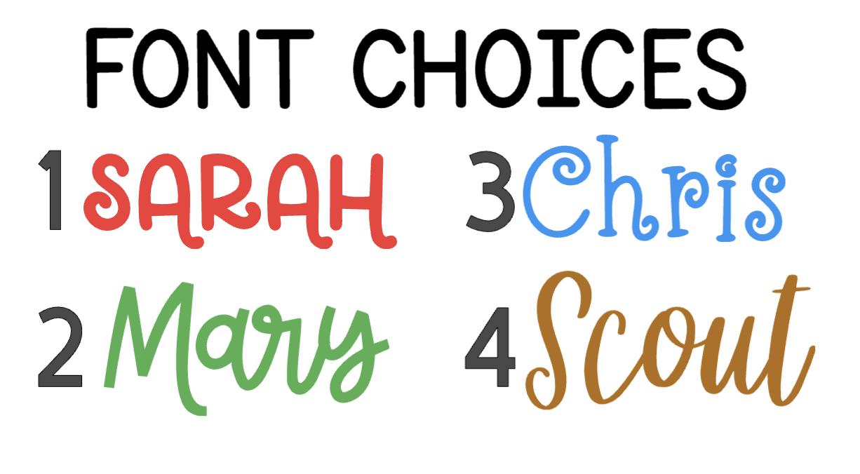 Christmas Name Stickers-Set of 5 Personalized Waterproof Holiday Labels-Water Bottles, Tumblers, Party Favors, Gifts - DIY Projects & Crafts